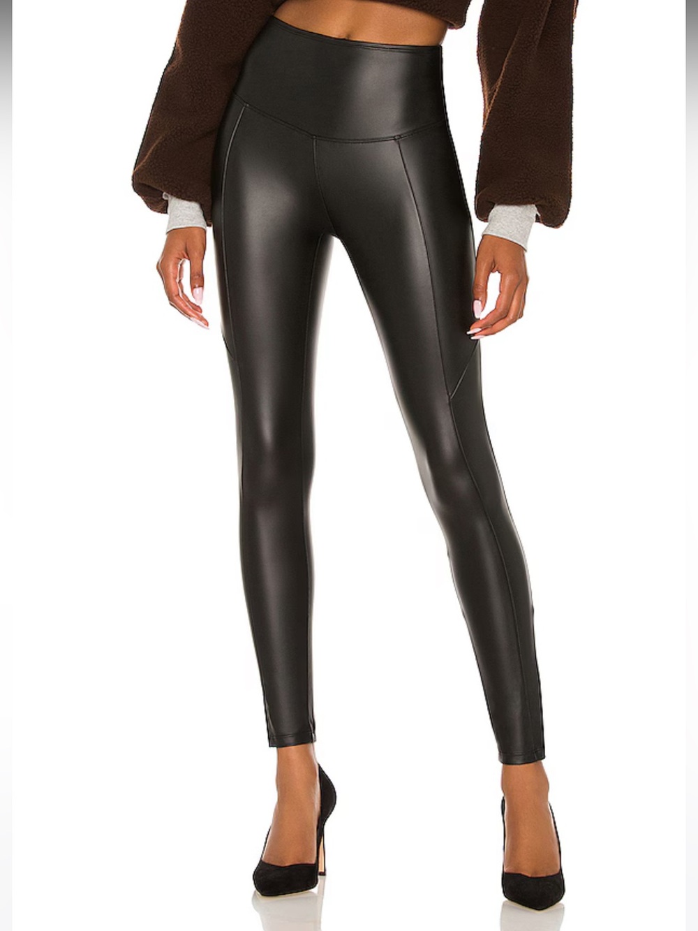 NEW Yummie Faux Leather Legging in Black size Small